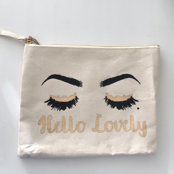 Hello Lovely Canvas Travel Pouch - Picture 3 of 4